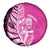 New Zealand Silver Fern Rugby Custom Spare Tire Cover All Black Maori Pattern Pink - Polynesian Pride