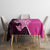 New Zealand Silver Fern Rugby Custom Tablecloth All Black Maori Pattern Pink - Polynesian Pride