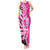 New Zealand Silver Fern Rugby Custom Tank Maxi Dress All Black Maori Pattern Pink - Polynesian Pride