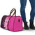 New Zealand Silver Fern Rugby Custom Travel Bag All Black Maori Pattern Pink - Polynesian Pride