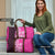 New Zealand Silver Fern Rugby Custom Travel Bag All Black Maori Pattern Pink - Polynesian Pride