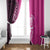 New Zealand Silver Fern Rugby Custom Window Curtain All Black Maori Pattern Pink - Polynesian Pride