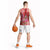 Personalized Hawaii Christmas Basketball Jersey Mele Kalikimaka Chilling Shaka Santa Flamingo - Polynesian Pride