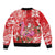Personalized Hawaii Christmas Bomber Jacket Mele Kalikimaka Chilling Shaka Santa Flamingo - Polynesian Pride