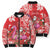 Personalized Hawaii Christmas Bomber Puffer Jacket Mele Kalikimaka Chilling Shaka Santa Flamingo - Polynesian Pride