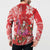 Personalized Hawaii Christmas Button Sweatshirt Mele Kalikimaka Chilling Shaka Santa Flamingo - Polynesian Pride