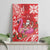 Personalized Hawaii Christmas Canvas Wall Art Mele Kalikimaka Chilling Shaka Santa Flamingo - Polynesian Pride