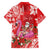 Personalized Hawaii Christmas Family Matching Long Sleeve Bodycon Dress and Hawaiian Shirt Mele Kalikimaka Chilling Shaka Santa Flamingo - Polynesian Pride