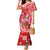 Personalized Hawaii Christmas Family Matching Mermaid Dress and Hawaiian Shirt Mele Kalikimaka Chilling Shaka Santa Flamingo - Polynesian Pride