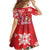 Personalized Hawaii Christmas Family Matching Off The Shoulder Long Sleeve Dress and Hawaiian Shirt Mele Kalikimaka Chilling Shaka Santa Flamingo - Polynesian Pride