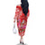 Personalized Hawaii Christmas Family Matching Off The Shoulder Long Sleeve Dress and Hawaiian Shirt Mele Kalikimaka Chilling Shaka Santa Flamingo - Polynesian Pride