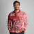 Personalized Hawaii Christmas Long Sleeve Polo Shirt Mele Kalikimaka Chilling Shaka Santa Flamingo - Polynesian Pride