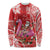 Personalized Hawaii Christmas Long Sleeve Shirt Mele Kalikimaka Chilling Shaka Santa Flamingo - Polynesian Pride