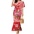 Personalized Hawaii Christmas Mermaid Dress Mele Kalikimaka Chilling Shaka Santa Flamingo - Polynesian Pride