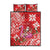 Personalized Hawaii Christmas Quilt Bed Set Mele Kalikimaka Chilling Shaka Santa Flamingo - Polynesian Pride