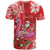 Personalized Hawaii Christmas T Shirt Mele Kalikimaka Chilling Shaka Santa Flamingo - Polynesian Pride