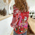 Personalized Hawaii Christmas Women Casual Shirt Mele Kalikimaka Chilling Shaka Santa Flamingo - Polynesian Pride