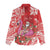 Personalized Hawaii Christmas Women Casual Shirt Mele Kalikimaka Chilling Shaka Santa Flamingo - Polynesian Pride