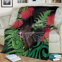 Meri Kirihimete New Zealand Blanket Piwakawaka Koru Fern Mix Pohutukawa - Polynesian Pride