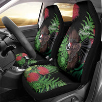 Meri Kirihimete New Zealand Car Seat Cover Piwakawaka Koru Fern Mix Pohutukawa - Polynesian Pride
