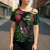 Meri Kirihimete New Zealand Cross Shoulder Shirt Piwakawaka Koru Fern Mix Pohutukawa - Polynesian Pride