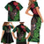 Meri Kirihimete New Zealand Family Matching Short Sleeve Bodycon Dress and Hawaiian Shirt Piwakawaka Koru Fern Mix Pohutukawa - Polynesian Pride