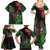 Meri Kirihimete New Zealand Family Matching Summer Maxi Dress and Hawaiian Shirt Piwakawaka Koru Fern Mix Pohutukawa - Polynesian Pride