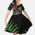 Meri Kirihimete New Zealand Kid Short Sleeve Dress Piwakawaka Koru Fern Mix Pohutukawa - Polynesian Pride