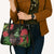 Meri Kirihimete New Zealand Leather Bag Piwakawaka Koru Fern Mix Pohutukawa - Polynesian Pride