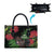 Meri Kirihimete New Zealand Leather Bag Piwakawaka Koru Fern Mix Pohutukawa - Polynesian Pride