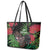 Meri Kirihimete New Zealand Leather Tote Bag Piwakawaka Koru Fern Mix Pohutukawa - Polynesian Pride