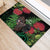 Meri Kirihimete New Zealand Rubber Doormat Piwakawaka Koru Fern Mix Pohutukawa - Polynesian Pride