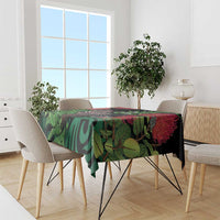 Meri Kirihimete New Zealand Tablecloth Piwakawaka Koru Fern Mix Pohutukawa - Polynesian Pride
