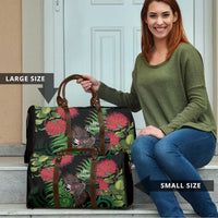 Meri Kirihimete New Zealand Travel Bag Piwakawaka Koru Fern Mix Pohutukawa - Polynesian Pride