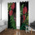 Meri Kirihimete New Zealand Window Curtain Piwakawaka Koru Fern Mix Pohutukawa - Polynesian Pride