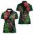 Meri Kirihimete New Zealand Women Polo Shirt Piwakawaka Koru Fern Mix Pohutukawa - Polynesian Pride