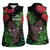Meri Kirihimete New Zealand Women Sleeveless Polo Shirt Piwakawaka Koru Fern Mix Pohutukawa - Polynesian Pride