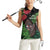 Meri Kirihimete New Zealand Women Sleeveless Polo Shirt Piwakawaka Koru Fern Mix Pohutukawa - Polynesian Pride