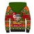 Personalised Hawaii Surfing Santa Christmas Sherpa Hoodie Tropical Pineapple Mele Kalikimaka Quilt Pattern LT14 - Polynesian Pride