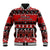 Personalised New Zealand Christmas Baseball Jacket Aotearoa Kiwi Meri Kirihimete Red Version LT14 Unisex Red - Polynesian Pride