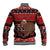 Personalised New Zealand Christmas Baseball Jacket Aotearoa Kiwi Meri Kirihimete Red Version LT14 - Polynesian Pride