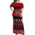 Personalised New Zealand Christmas Off Shoulder Maxi Dress Aotearoa Kiwi Meri Kirihimete Red Version LT14 Women Red - Polynesian Pride