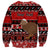 Personalised New Zealand Christmas Sweatshirt Aotearoa Kiwi Meri Kirihimete Red Version LT14 - Polynesian Pride