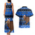 Personalised New Zealand Christmas Couples Matching Tank Maxi Dress and Hawaiian Shirt Aotearoa Kiwi Meri Kirihimete Blue Version LT14 - Polynesian Pride