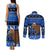 Personalised New Zealand Christmas Couples Matching Tank Maxi Dress and Long Sleeve Button Shirt Aotearoa Kiwi Meri Kirihimete Blue Version LT14 - Polynesian Pride
