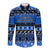 Personalised New Zealand Christmas Long Sleeve Button Shirt Aotearoa Kiwi Meri Kirihimete Blue Version LT14 Unisex Blue - Polynesian Pride