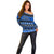 Personalised New Zealand Christmas Off Shoulder Sweater Aotearoa Kiwi Meri Kirihimete Blue Version LT14 - Polynesian Pride
