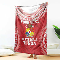Custom Tonga Mate Maa Blanket Go Champions Tongan Ngatu - Red LT14 - Polynesian Pride