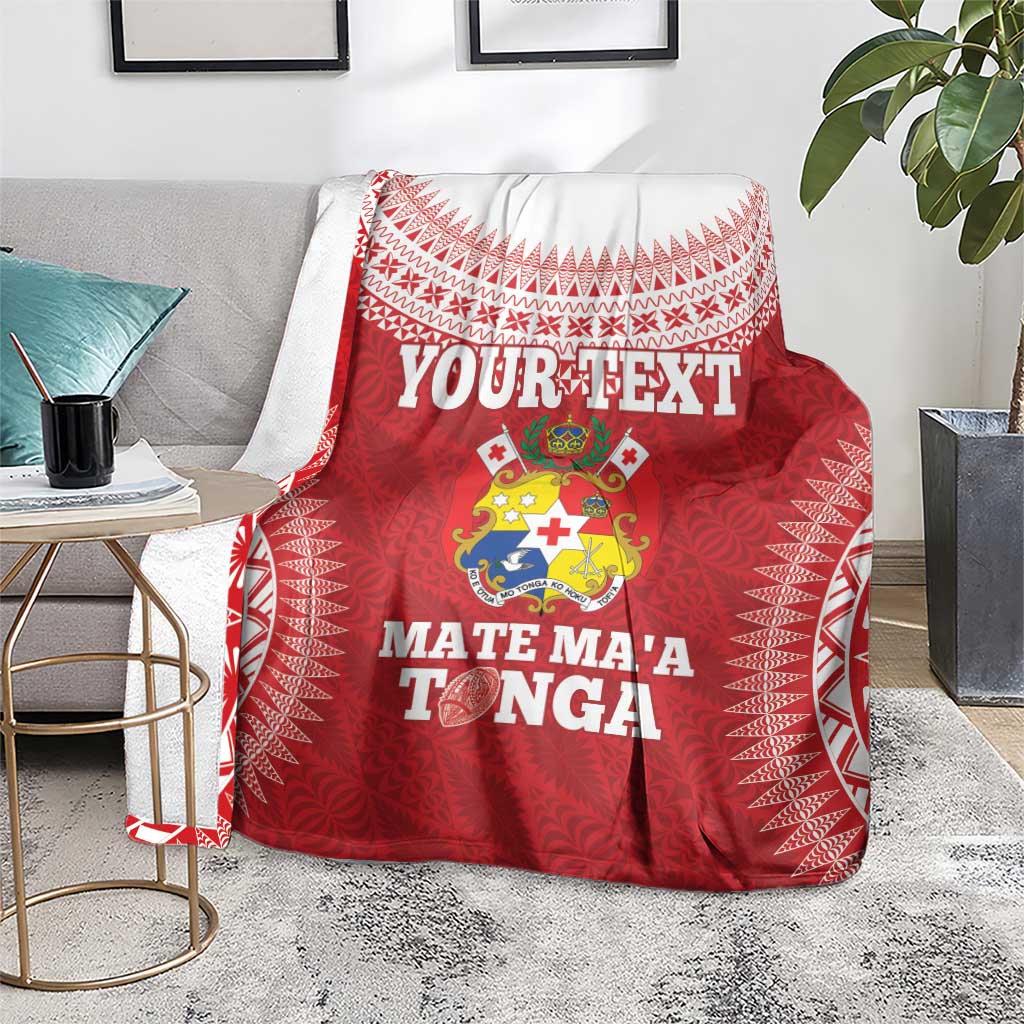 Custom Tonga Mate Maa Blanket Go Champions Tongan Ngatu - Red LT14 - Polynesian Pride