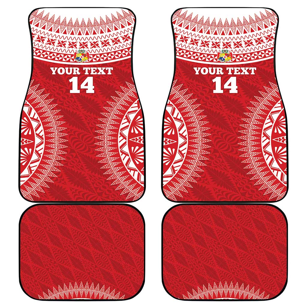 Custom Tonga Mate Maa Car Mats Go Champions Tongan Ngatu - Red